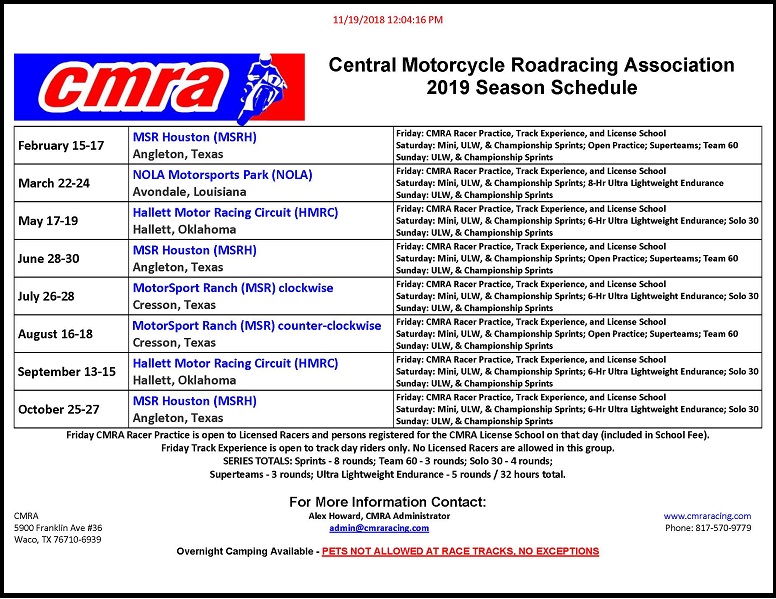 Name:  2019 CMRA Season Schedule 11-19-18.jpg
Views: 2862
Size:  210.6 KB